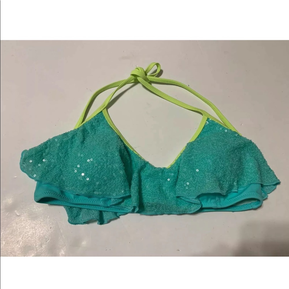 Victoria's Secret Mesh Sequence Triangle Halter S